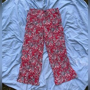 LOFT wide-leg pants, FLORAL pattern, ADULT women’s size MEDIUM